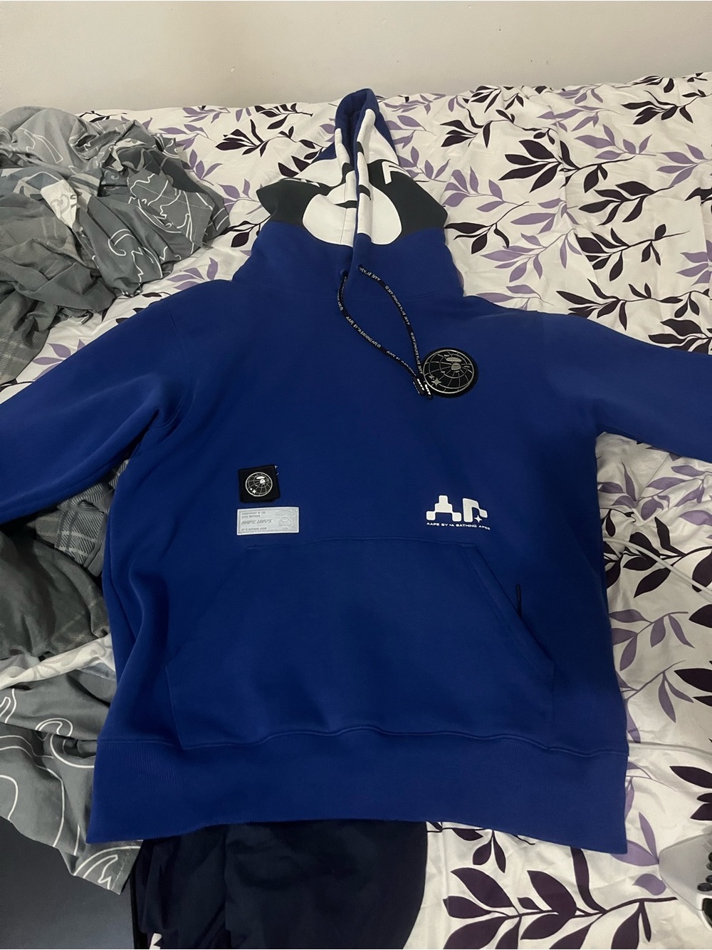 A Bathing Ape BAPE Blue Hoodie Authentic with Tags